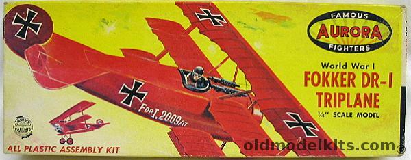 Aurora 1/48 Fokker DR-1 Triplane, 105-69 plastic model kit